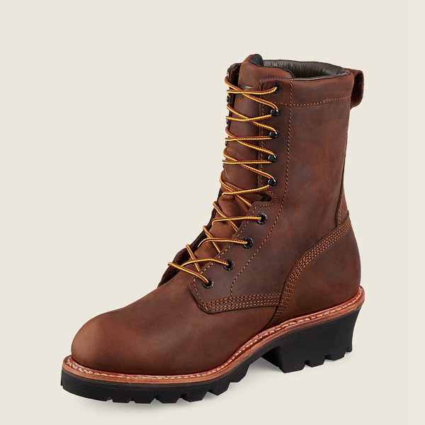 Botas de Seguridad Red Wing Hombre Marrom - Loggermax - 9-Inch Insulated Waterproof Toe - 256-YJUBDR